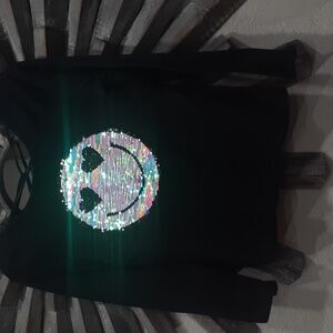 Kids  Sequin Smiley Face Long Sleeve